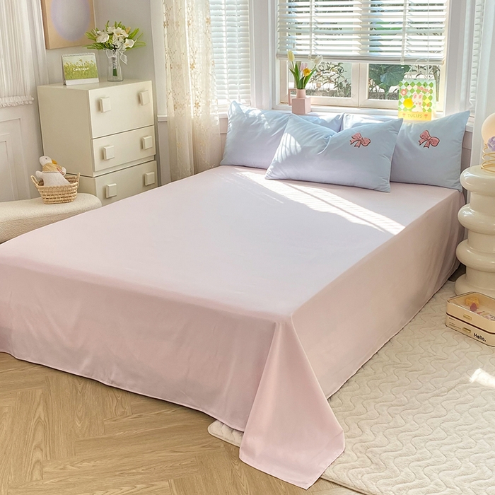 91家纺网 家纺一手货源 找家纺 欧冠家纺 2024春夏新品专版韩版四季款水洗棉毛巾绣四件套 兔宝贝-兰