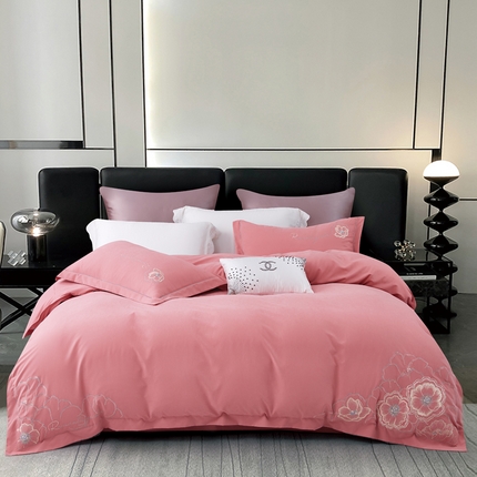 91家纺网 家纺一手货源 找家纺 （总）云锦家居 2024春夏新品云柔棉刺绣四件套-迪梦