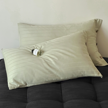 91家纺网 家纺一手货源 找家纺 （总）三朵家纺 2024春夏全棉提花贡缎缎条枕套