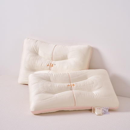 （总）依米娜家纺 新款全棉贡缎山茶花枕芯枕头