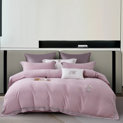 91家纺网 家纺一手货源 找家纺 （总）云锦家居 2024春夏新品云柔棉刺绣四件套-嘉伯丽