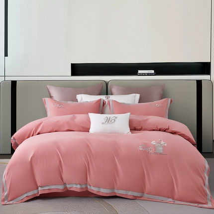 91家纺网 家纺一手货源 找家纺 （总）云锦家居 2024春夏新品云柔棉刺绣四件套-嘉伯丽