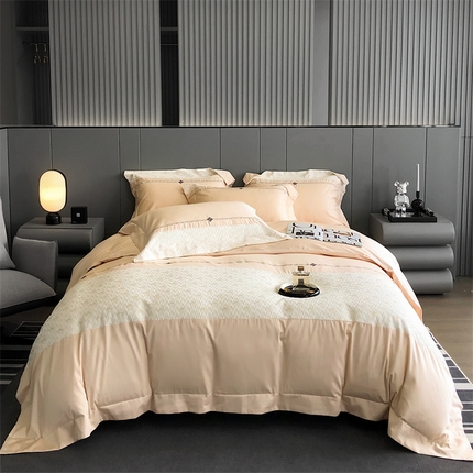 91家纺网 家纺一手货源 找家纺 （总）鼎飞家纺 2024新款长绒棉千鸟格四件套