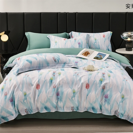 91家纺网 家纺一手货源 找家纺 （总）爱丽丝 2024新款柔柔棉数码印花四件套