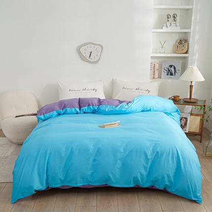 91家纺网 家纺一手货源 找家纺 总钰伶 2025新款纯色被套13372斜纹喷气纯棉单品被套