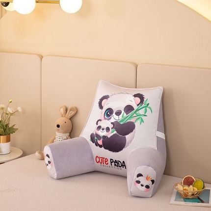 甜欣家纺 2024新款宝宝绒卡通单人腰靠垫床头护腰枕 小熊猫