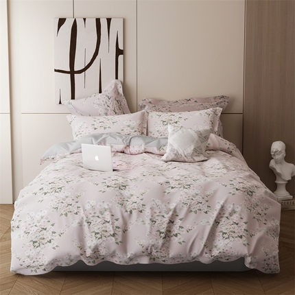 91家纺网 家纺一手货源 找家纺 （总）爱丽丝 2024新款柔柔棉数码印花四件套