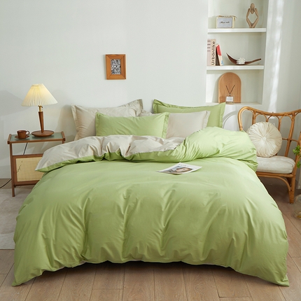 91家纺网 家纺一手货源 找家纺 （总）钰伶 2025年全棉纯色13372斜纹喷气纯棉四件套