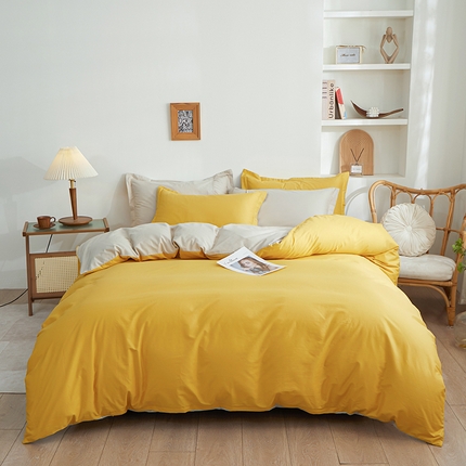 91家纺网 家纺一手货源 找家纺 （总）钰伶 2025年全棉纯色13372斜纹喷气纯棉四件套