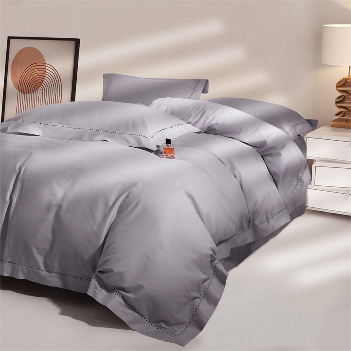 91家纺网 家纺一手货源 找家纺 爱丽丝 2024新款100支磨毛镂空轻奢系列 卡尔-银河灰