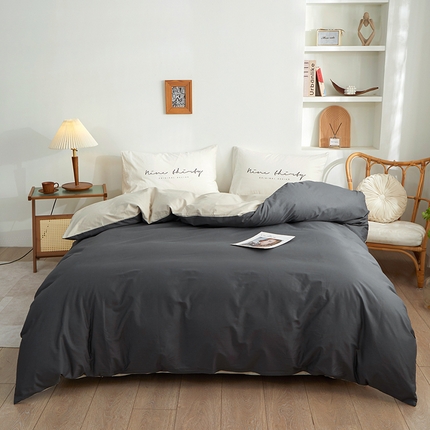 91家纺网 家纺一手货源 找家纺 总钰伶 2025新款纯色被套13372斜纹喷气纯棉单品被套