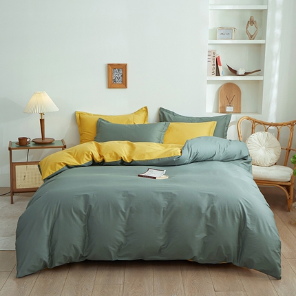 91家纺网 家纺一手货源 找家纺 （总）钰伶 2025年全棉纯色13372斜纹喷气纯棉四件套