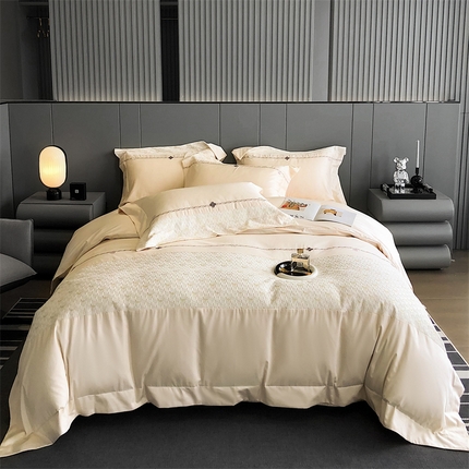 91家纺网 家纺一手货源 找家纺 （总）鼎飞家纺 2024新款长绒棉千鸟格四件套