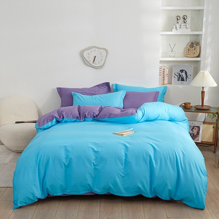 91家纺网 家纺一手货源 找家纺 （总）钰伶 2025年全棉纯色13372斜纹喷气纯棉四件套