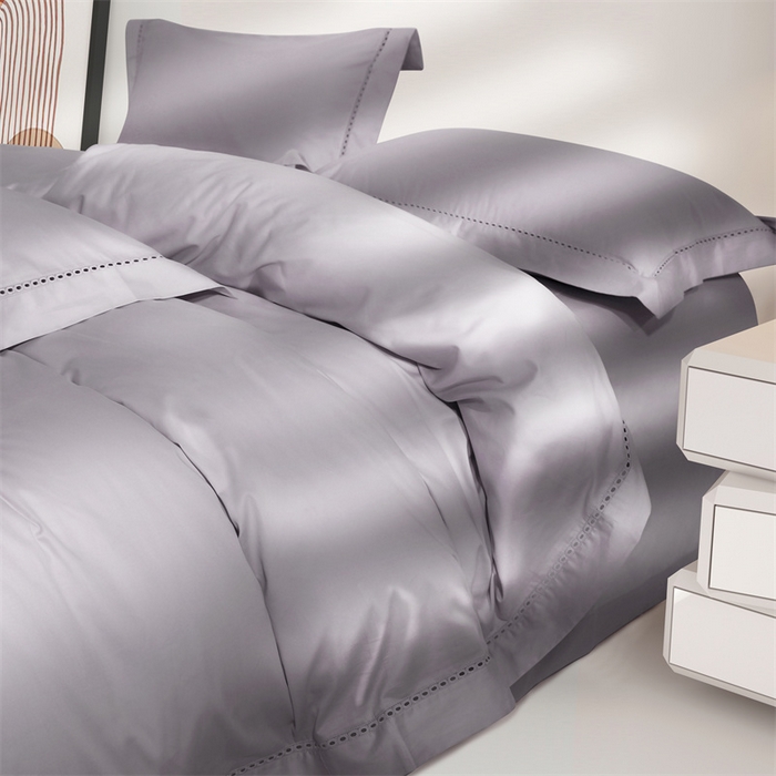 91家纺网 家纺一手货源 找家纺 爱丽丝 2024新款100支磨毛镂空轻奢系列 卡尔-银河灰