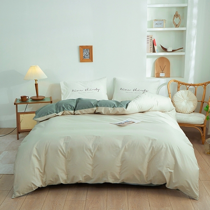 91家纺网 家纺一手货源 找家纺 总钰伶 2025新款纯色被套13372斜纹喷气纯棉单品被套