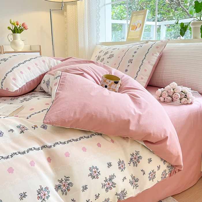 91家纺网 家纺一手货源 找家纺 清雅福 2024春夏新品喷气全棉13372印花系列-单被套 锦上添花