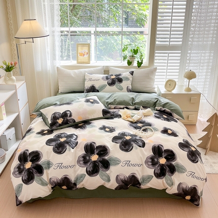 91家纺网 家纺一手货源 找家纺 （总）清雅福 2024春夏新品喷气全棉13372印花系列-单被套