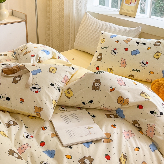 91家纺网 家纺一手货源 找家纺 清雅福 2024春夏新品喷气全棉13372印花系列-单被套 松岛可可