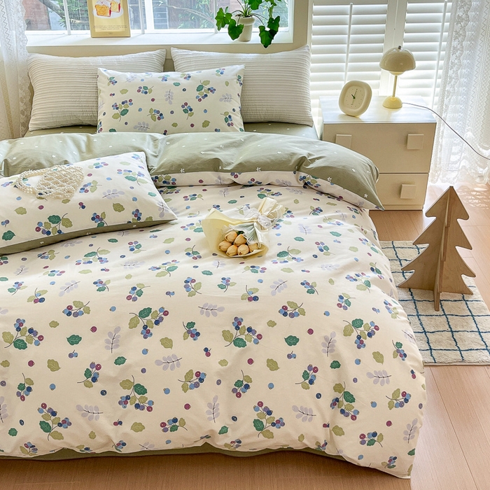 91家纺网 家纺一手货源 找家纺 （总）清雅福 2024春夏新品喷气全棉13372印花系列-四件套