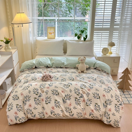 91家纺网 家纺一手货源 找家纺 （总）清雅福 2024春夏新品喷气全棉13372印花系列-单被套