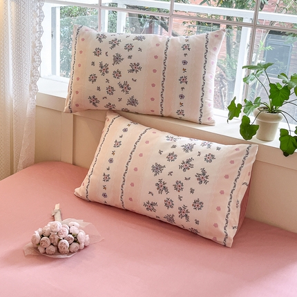 91家纺网 家纺一手货源 找家纺 清雅福 2024春夏新品喷气全棉13372印花系列-单枕套 锦上添花