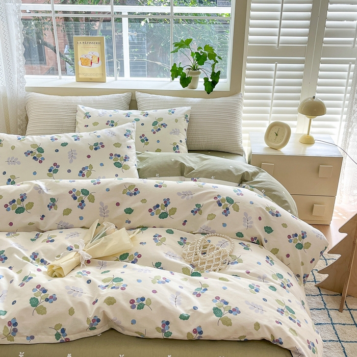 91家纺网 家纺一手货源 找家纺 （总）清雅福 2024春夏新品喷气全棉13372印花系列-四件套