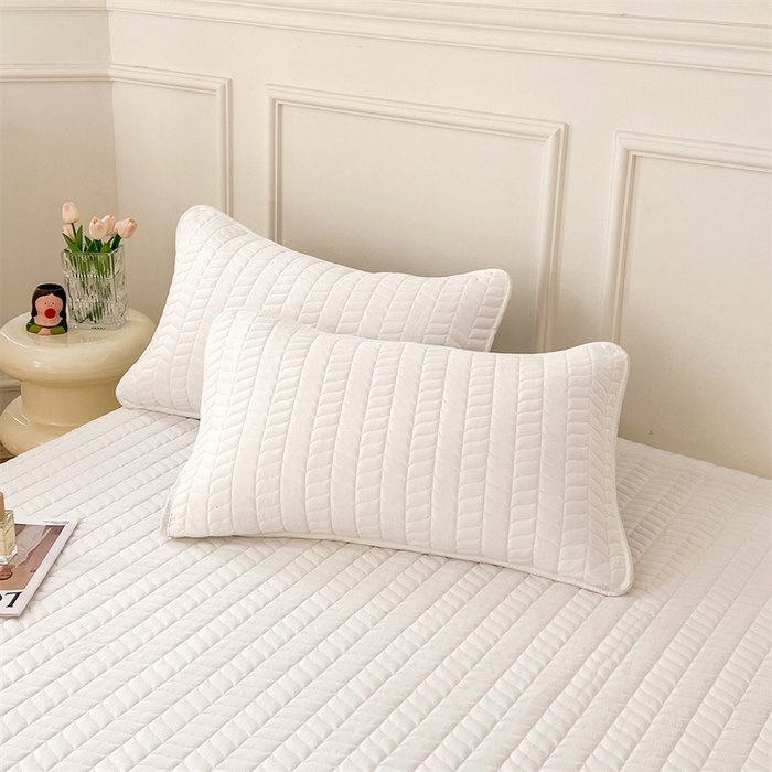 91家纺网 家纺一手货源 找家纺 梦舒羽 2025新款抗菌防水四季款夹棉枕套枕芯套内胆套 轻奢款-珍珠白