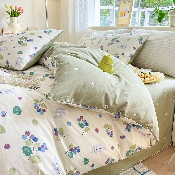 91家纺网 家纺一手货源 找家纺 （总）清雅福 2024春夏新品喷气全棉13372印花系列-四件套