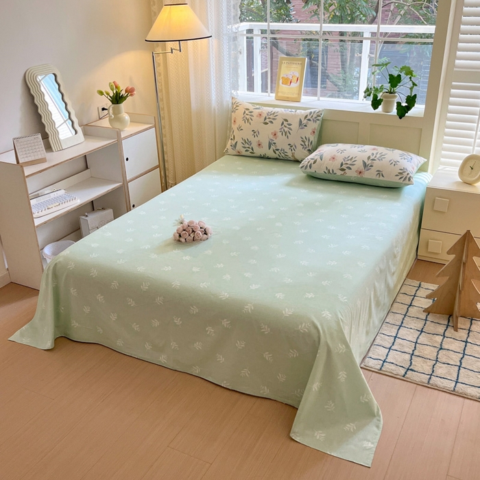 91家纺网 家纺一手货源 找家纺 清雅福 2024春夏新品喷气全棉13372印花系列-单被套 轻纱漫舞