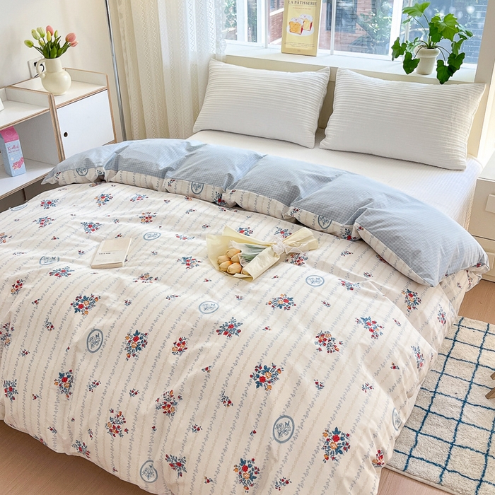 91家纺网 家纺一手货源 找家纺 清雅福 2024春夏新品喷气全棉13372印花系列-单被套 伯爵夫人