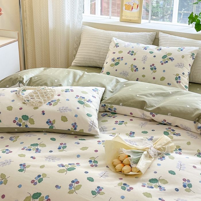 91家纺网 家纺一手货源 找家纺 （总）清雅福 2024春夏新品喷气全棉13372印花系列-四件套