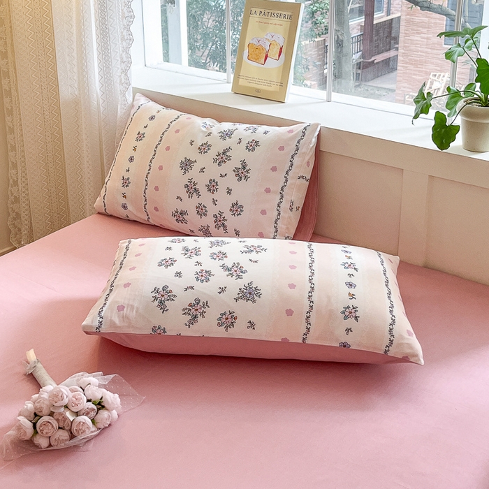 91家纺网 家纺一手货源 找家纺 清雅福 2024春夏新品喷气全棉13372印花系列-单枕套 锦上添花