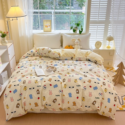 91家纺网 家纺一手货源 找家纺 （总）清雅福 2024春夏新品喷气全棉13372印花系列-单被套