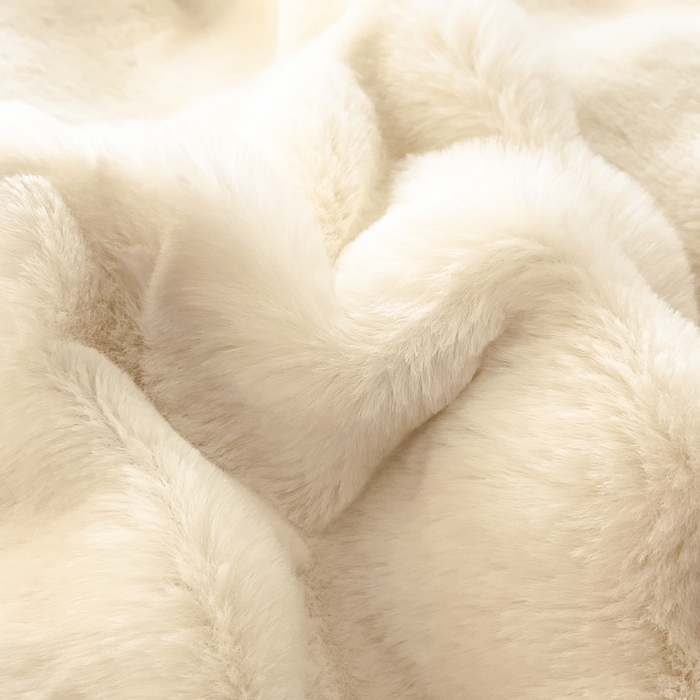 91家纺网 家纺一手货源 找家纺 慕澄家纺 2024新款大泡泡兔毛绒加厚保暖四件套 兔绒-白