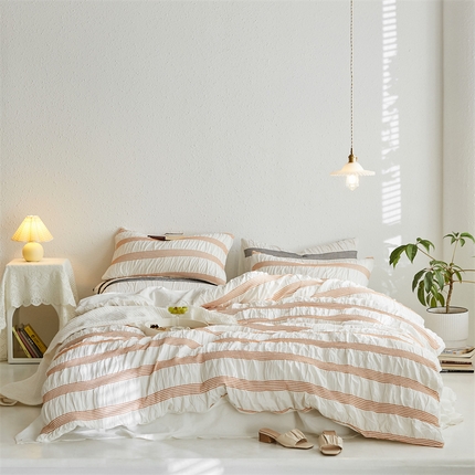 91家纺网 家纺一手货源 找家纺 （总）简家居 2024新款泡泡纱四件套-泡芙系列