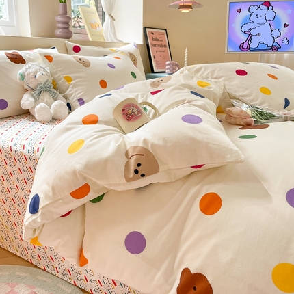 91家纺网 家纺一手货源 找家纺 （总）吉象家纺 2024新款全棉印花卡通四件套系列