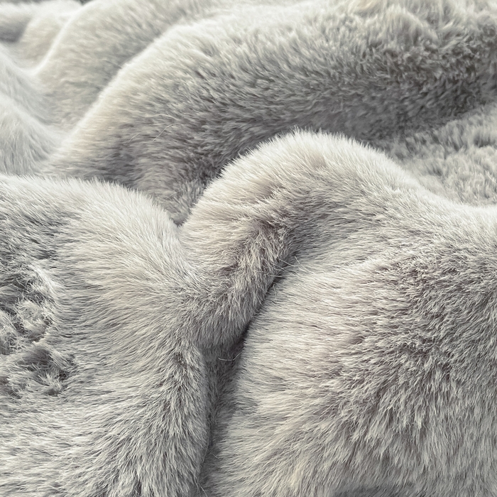 91家纺网 家纺一手货源 找家纺 慕澄家纺 2024新款大泡泡兔毛绒加厚保暖四件套 兔绒-灰