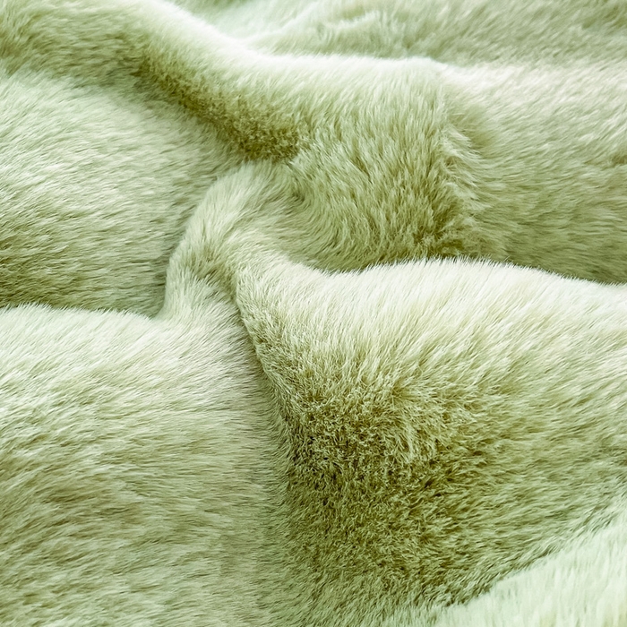 91家纺网 家纺一手货源 找家纺 慕澄家纺 2024新款大泡泡兔毛绒加厚保暖四件套 兔绒-绿