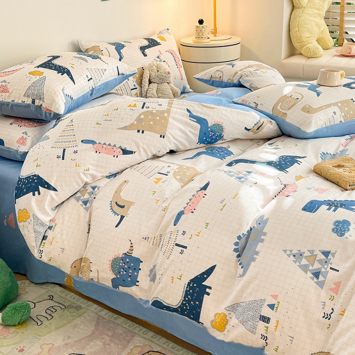 91家纺网 家纺一手货源 找家纺 （总）吉象家纺 2024新款全棉印花卡通四件套系列