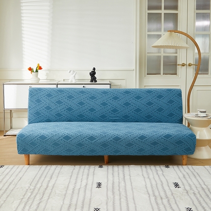 91家纺网 家纺一手货源 找家纺 逐日沙发套 2024新款提花沙发套-滕条 滕条-蓝灰色