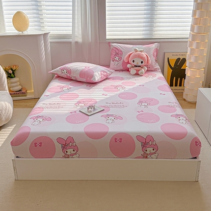 91家纺网 家纺一手货源 找家纺 （总）爱丽丝 2024新款正版授权三丽鸥全棉单品床笠系列