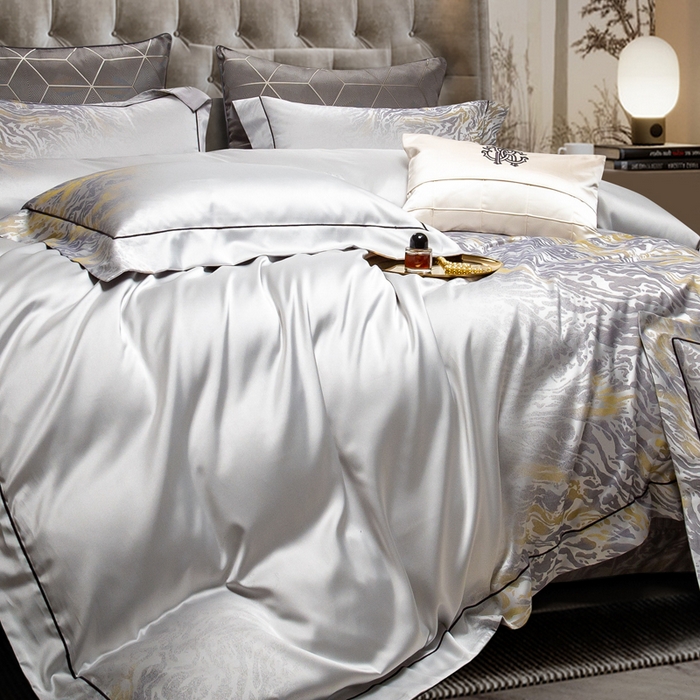 91家纺网 家纺一手货源 找家纺 （总）至爱今生 新款A版140支色织锦缎多件套-西雅图