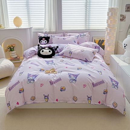 91家纺网 家纺一手货源 找家纺 （总）爱丽丝 2024新款KT猫 三丽鸥全棉四件套套件系列