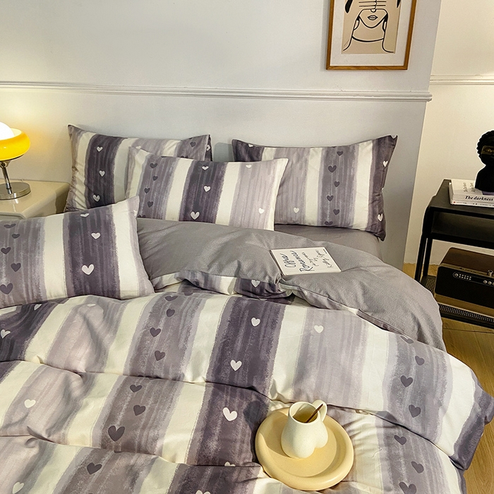 91家纺网 家纺一手货源 找家纺 小懒猪 2024春夏新款北欧风13372全棉四件套 梵克雅