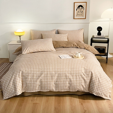 91家纺网 家纺一手货源 找家纺 （总）小懒猪 2024春夏新款北欧风13372全棉四件套