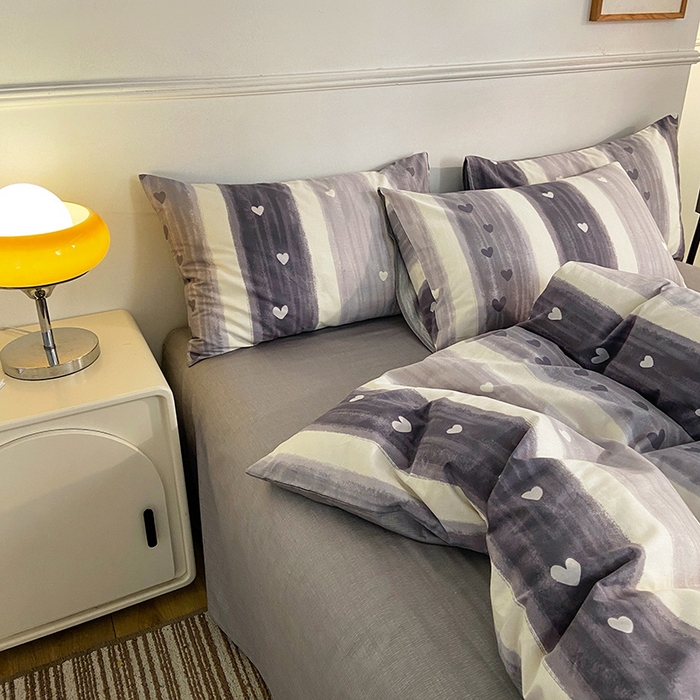 91家纺网 家纺一手货源 找家纺 小懒猪 2024春夏新款北欧风13372全棉四件套 梵克雅