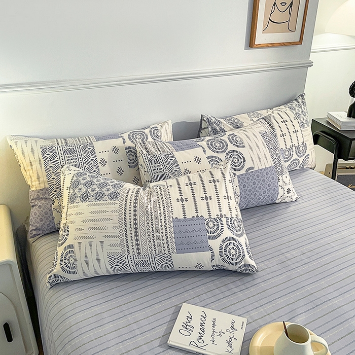 91家纺网 家纺一手货源 找家纺 小懒猪 2024春夏新款北欧风13372全棉四件套 茶艺师