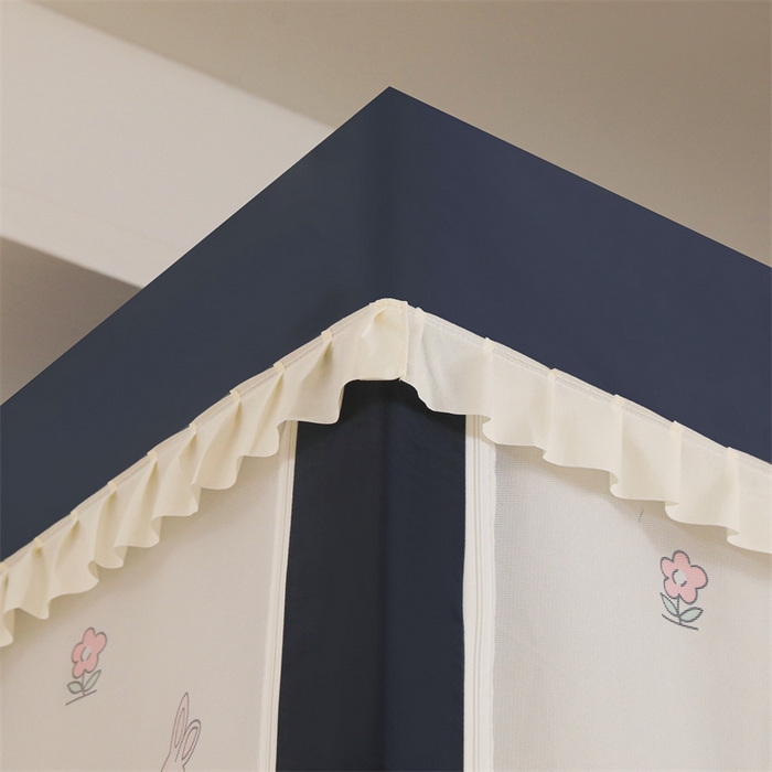 91家纺网 家纺一手货源 找家纺 世婕 2025新款强遮光四季通用学生窗帘式蚊帐 初夏-蘑菇小屋