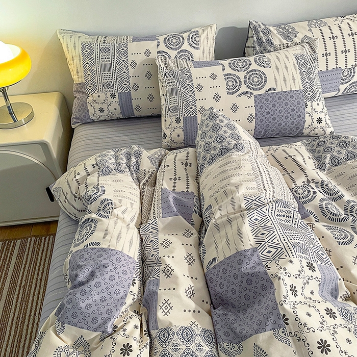 91家纺网 家纺一手货源 找家纺 小懒猪 2024春夏新款北欧风13372全棉四件套 茶艺师